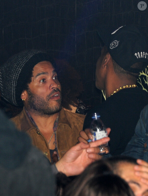 Exclusif - Lenny Kravitz et Jay Z au Club 79 à Paris, le 18 octobre 2013.