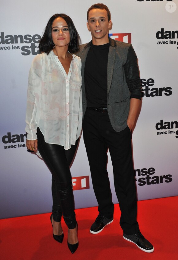 Alizée et Grégoire Lyonnet lors de la conférence de presse de Danse avec les stars 4 à Paris chez TF1 le 10 septembre 2013