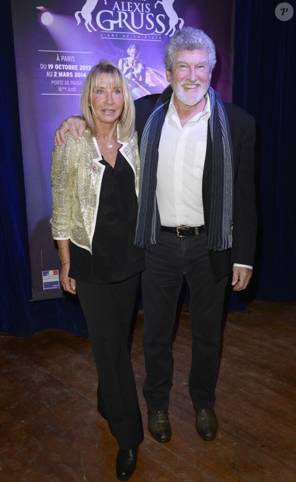 Patrick Préjean et sa femme Lilianne lors de la première du spectacle Silvia du cirque Alexis Gruss à Paris le 28 octobre 2013