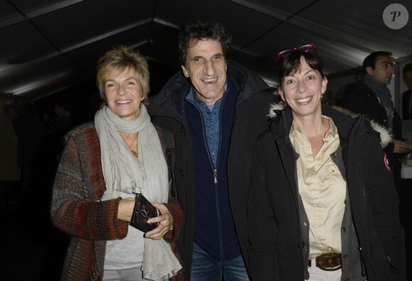 Véronique Jannot, Corinne et Gilles Benizio, alias Shirley et Dino lors de la première du spectacle Silvia du cirque Alexis Gruss à Paris le 28 octobre 2013