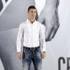 Cristiano Ronaldo célèbre le lancement de CR7, sa marque de sous-vêtements, au Palacio de Cibeles. Madrid, le 31 octobre 2013.