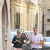 L'infante Cristina d'Espagne et Iñaki Urdangarin à Genève le 5 septembre 2013. En instance de procès, le gendre du roi Juan Carlos Ier a vu la justice ordonner la saisie de ses biens le 4 novembre 2013 pour couvrir sa caution de 6,1 millions d'euros dans le cadre du scandale Noos.