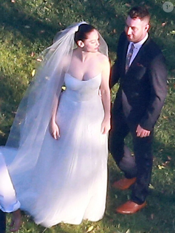 Exclusif - Mariage de l'actrice Rose McGowan et Davey Detail à la Paramour Mansion à Los Angeles, le 12 octobre 2013.