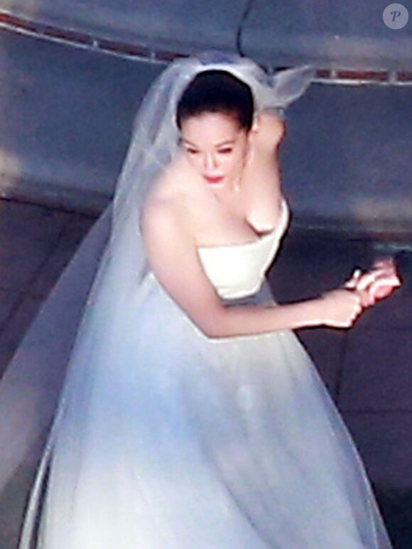 Exclusif - Mariage de l'actrice Rose McGowan et Davey Detail à la Paramour Mansion à Los Angeles, le 12 octobre 2013.