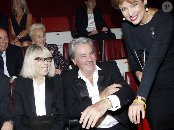 Mireille Darc, Alain Delon et Roselyne Bachelot le 18 septembre 2012 à Paris.