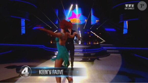 Keen'V et Fauve Hautot - Septième prime de "Danse avec les stars 4" sur TF1. Le 9 novembre 2013.