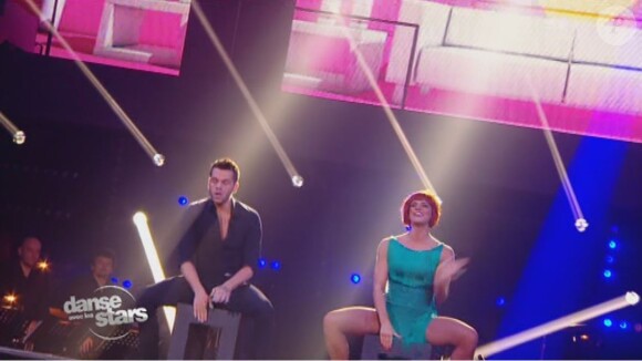 Keen'V et Fauve Hautot - Septième prime de "Danse avec les stars 4" sur TF1. Le 9 novembre 2013.
