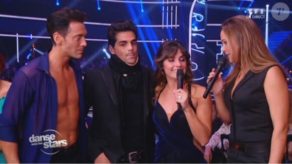 Laetitia Milot, Maxime Dereymez et Christophe Licata - Septième prime de "Danse avec les stars 4" sur TF1. Le 9 novembre 2013.