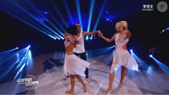 Brahim Zaibat, Katrina Patchett et Coralie - Septième prime de "Danse avec les stars 4" sur TF1. Le 9 novembre 2013.
