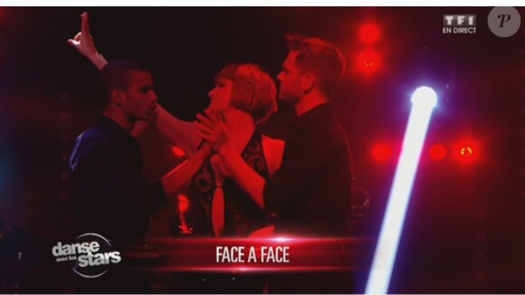 Keen'V et Laurent Ournac, épreuve du face-à-face - Septième prime de "Danse avec les stars 4" sur TF1. Le 9 novembre 2013.