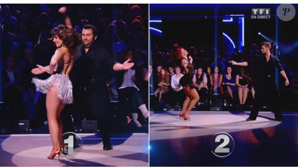 Keen'V et Laurent Ournac, épreuve du face-à-face - Septième prime de "Danse avec les stars 4" sur TF1. Le 9 novembre 2013.
