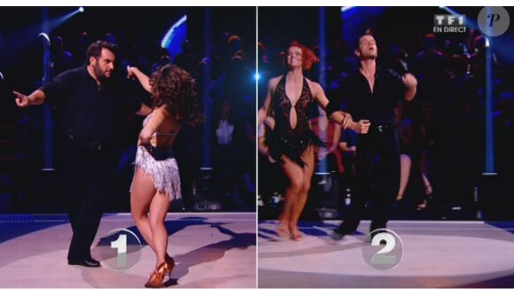 Keen'V et Laurent Ournac, épreuve du face-à-face - Septième prime de "Danse avec les stars 4" sur TF1. Le 9 novembre 2013.