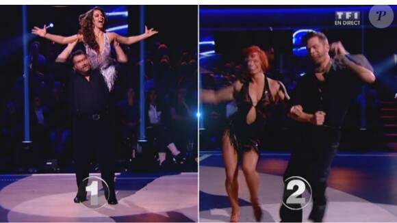 Keen'V et Laurent Ournac, épreuve du face-à-face - Septième prime de "Danse avec les stars 4" sur TF1. Le 9 novembre 2013.