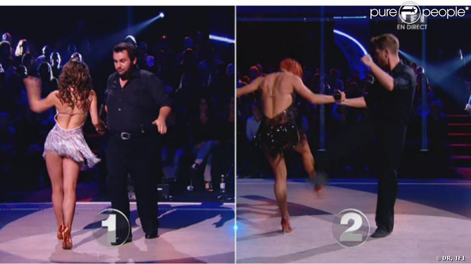 Keen&#039;V et Laurent Ournac, épreuve du face-à-face - Septième prime de &quot;Danse avec les stars 4&quot; sur TF1. Le 9 novembre 2013.