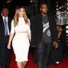 Kim Kardashian et son fiancé Kanye West à Beverly Hills, le 24 octobre 2013.