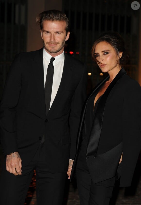 Victoria Beckham et David Beckham à la soir"e Global Fund and British Fashion Council à Londres le 16 septembre 2013.