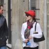 Exclusif - Jessica Chastain, son petit ami Gian Luca Passi et son chien se promènent dans les rues de Milan, novembre 2013.