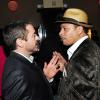 Robert Downey Jr. et Terrence Howard lors de la soirée du film Iron Man à New York le 28 avril 2008