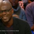 Le sportif Lilian Thuram dans "La nouvelle édition" de Canal +. Lundi 18 novembre 2013.