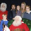 Henri Leconte, Florentine et leurs enfants dans les bras du Père Noël