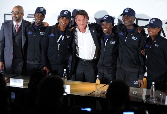 Le fondateur et président de l'association J/P, Sean Penn, à New York le 2 novembre 2013