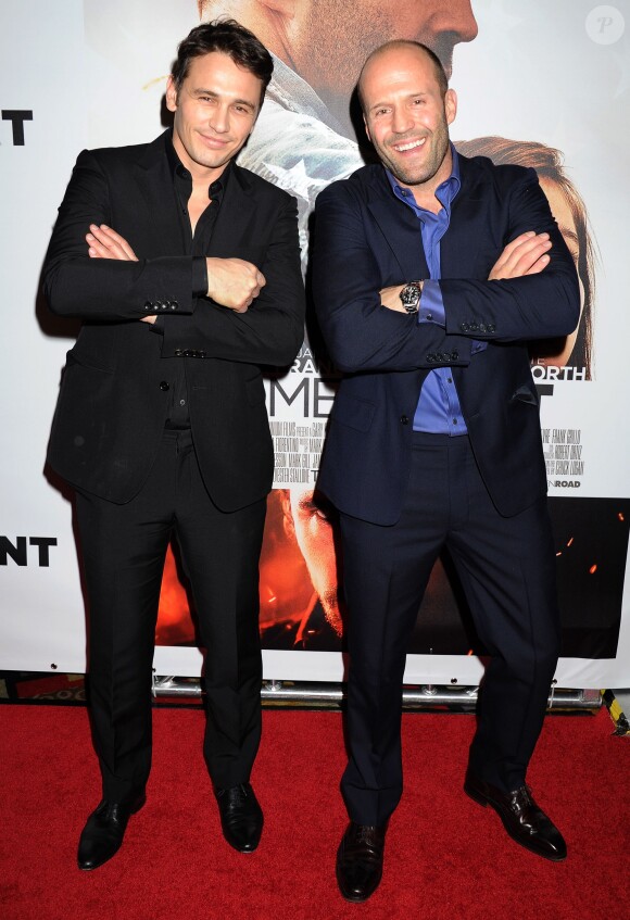 James Franco et Jason Statham à la première du film Homefront à Las Vegas, le 20 novembre 2013.
