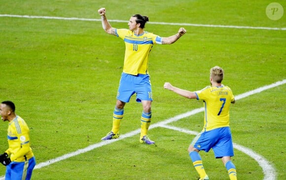 Zlatan Ibrahimovic lors du match Suède-Portugal à Stockholm le 19 novembre 2013