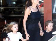 Angelina Jolie : Pause câline et gourmande avec les adorables Vivienne et Knox