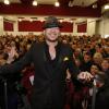 Pascal Obispo inaugure une salle de spectacle à son nom à La Lande-de-Fronsac, en Aquitaine, le 24 novembre 2013.