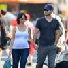 Jennifer Love Hewitt et son mari Brian Hallisay à New York, le 23 août 2013.