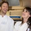 Romain Grosjean et son épouse Marion Jollès lors de la 17e édition de la soirée "La Toque et les sportifs" aux Gorges de Pennafort dans le Var le 26 novembre 2013.