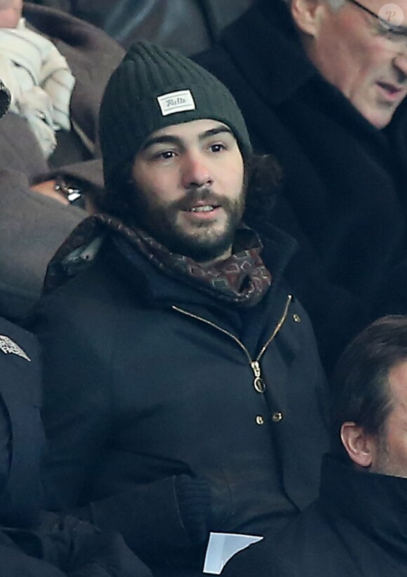 Tahar Rahim au Parc des Princes à Paris pour le match PSG-Olympiakos (2-1) le 27 novembre 2013.