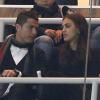 Cristiano Ronaldo et sa compagne Irina Shayk assistent au match Real Madrid - Real Valladolid à Madrid, le 30 novembre 2013.