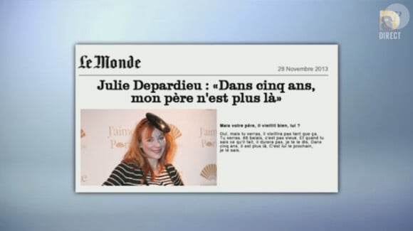 L'interview de Julie Depardieu dans les colonnes du quotidien Le Monde qui a créé la polémique.