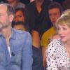 Julie Depardieu et Alain Bouzigues, invités dans l'émission Touche pas à mon poste, sur D8, le jeudi 5 décembre 2013.