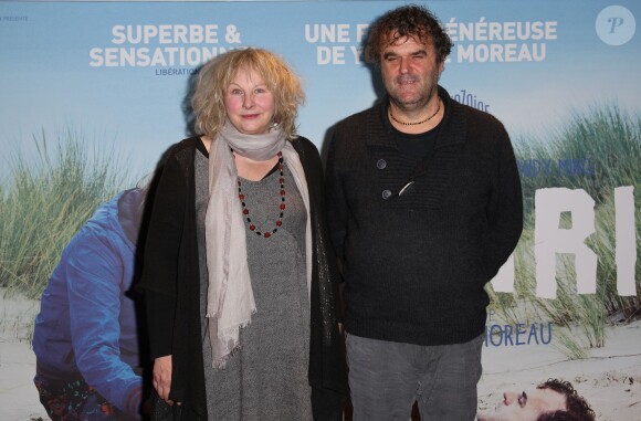 Yolande Moreau avec Pippo Delbono à la première du film Henri à Paris le 3 decembre 2013.