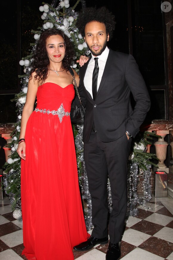 Aïda Touihri et Yassine Azzouz lors du 16e Bal de Paris à l'hôtel Le Marois. Paris, le 7 décembre 2013.
