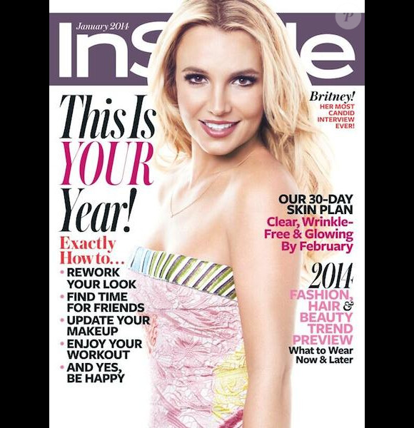 Britney Spears dans le magazine InStyle du mois de janvier 2014.