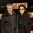 Claude Lelouch et Anouk Aimée à la première mondiale du film Le Loup de Wall Street à Paris le 9 décembre 2013.