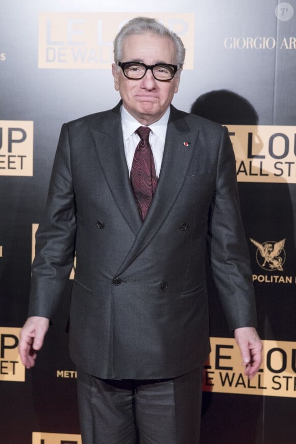 Martin Scorsese lors de l'after-party du film Le loup de Wall Street au Palais Brongniart à Paris, le 9 décembre 2013.