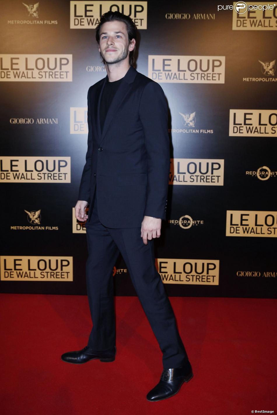 Gaspard Ulliel lors de l&#039;after-party du film Le loup de Wall Street au Palais Brongniart à Paris, le 9 décembre 2013.