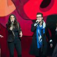 Exclusif - Joyce Jonathan, Zaho, Olympe et Al. Hy chantent les plus grands succès Disney au théâtre Mogador à Paris le 4 decembre 2013, à l'occasion de la sortie de l'album We Love Disney.