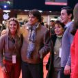 Bernard Tapie avec sa femme Dominique, sa fille Sophie Tapie et son compagnon Raphaël Goerhs au Gucci Paris Masters à Villepinte le 7 décembre 2013.