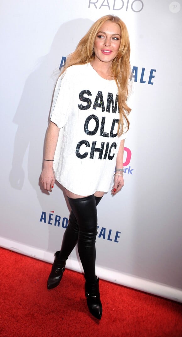 Lindsay Lohan lors du concert annuel Jingle Ball de iHeartRadio, le 13 décembre 2013 au Madison Square Garden.