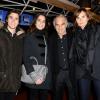 Exclusif - Anouchka Delon, son compagnon Julien Dereins, Alain Terzian et sa femme Brune de Margerie au concert de Céline Dion au POPB de Paris, le 5 décembre 2013.