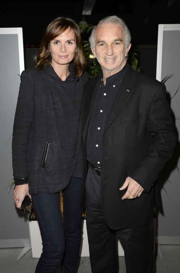 Exclusif - Alain Terzian et sa femme Brune de Margerie au concert de Céline Dion au POPB de Paris, le 5 décembre 2013.