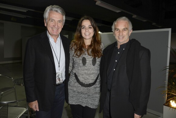 Exclusif - Gilbert Coullier, Anouchka Delon et Alain Terzian au concert de Céline Dion au POPB de Paris, le 5 décembre 2013.