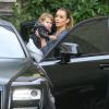 Kim Kardashian et sa nièce Penelope au cours d'une après-midi entre filles à Beverly Hills, le 16 décembre 2013.