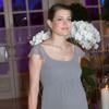 Charlotte Casiraghi enceinte mise sur une robe forme empire pour le dîner de gala des 50 ans de l'association AMADE Mondiale à l'hotel Hermitage a Monaco le 4 octobre 2013