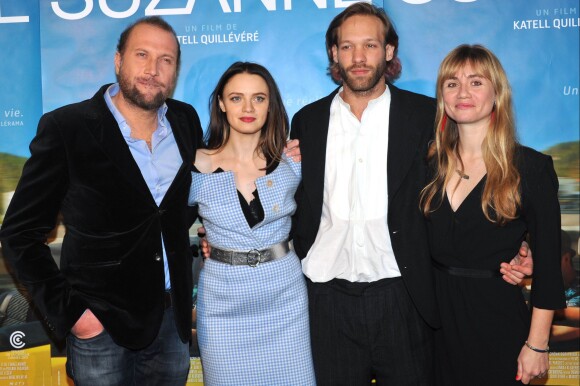 Francois Damiens, Sara Forestier, Paul Hamy et Katell Quillévéré lors de la première du film Suzanne au cinema Max Linder à Paris, le 17 décembre 2013.